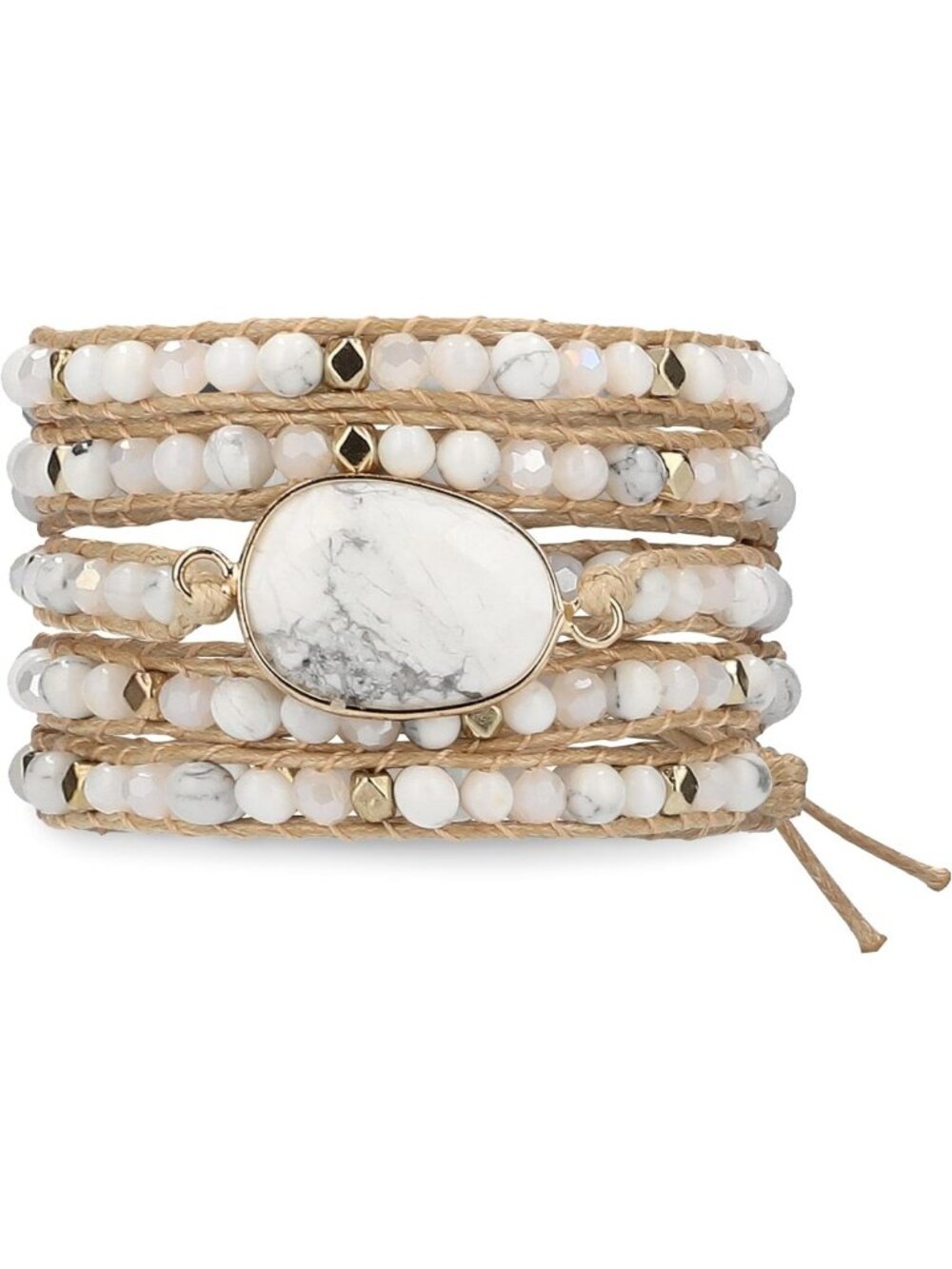 Handmade Natural Stone Beaded Bracelet for Women – Boho Chic Jewelry Accessory